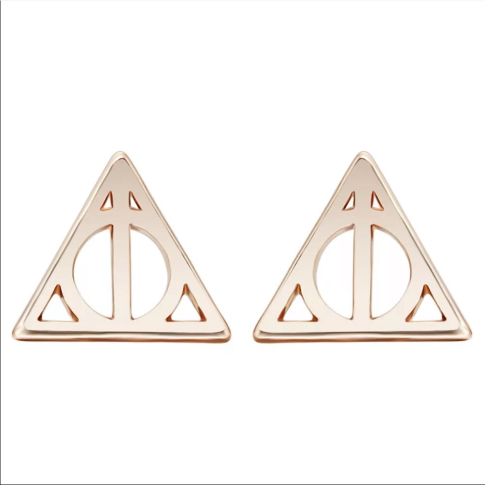 Gold Filled Deathly Hallows Earrings